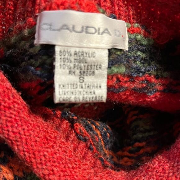 Vintage chunky knit mock neck sweater - Picture 6 of 6